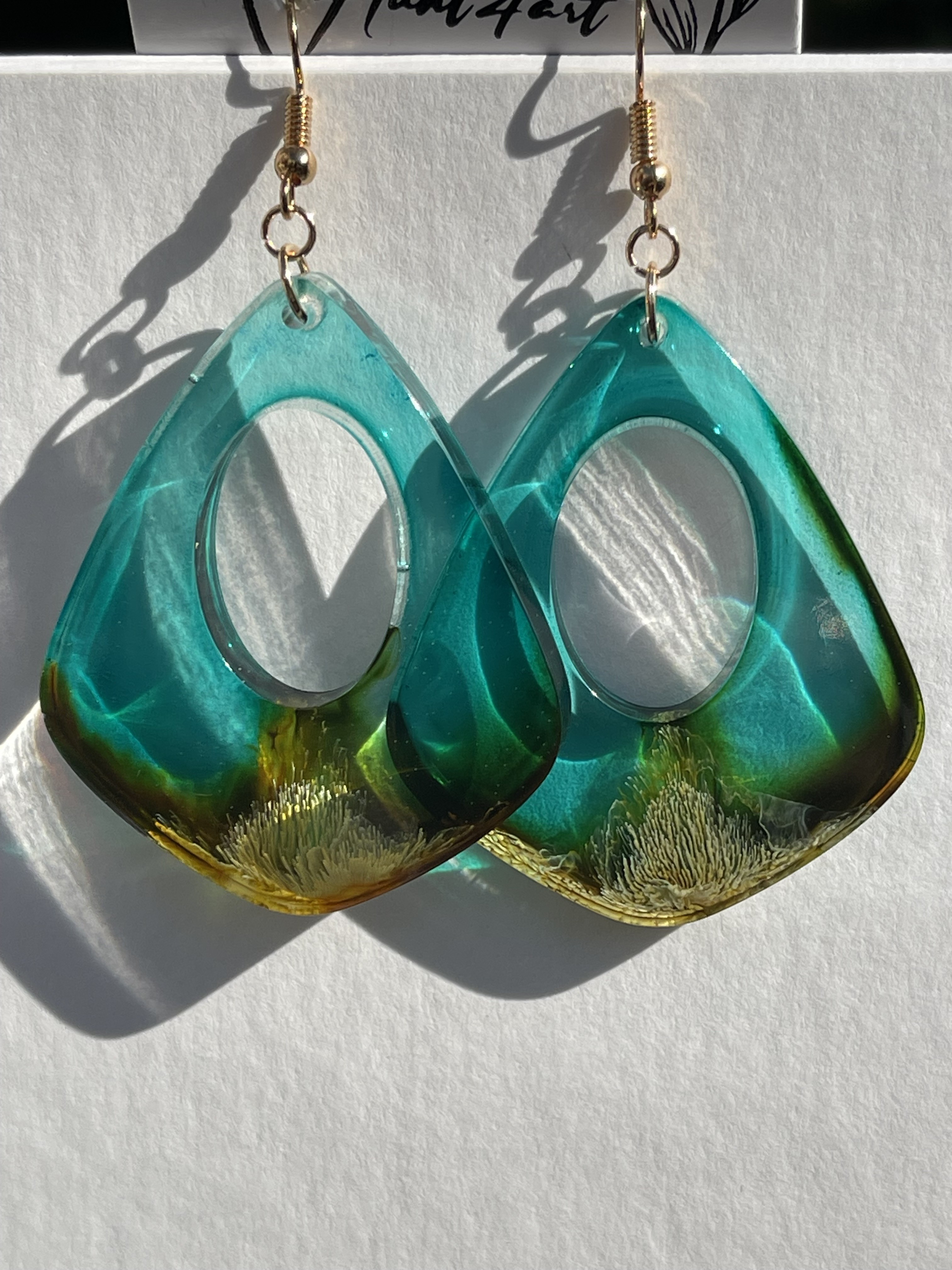 Earrings-The Coral Reef Collection -green image 2