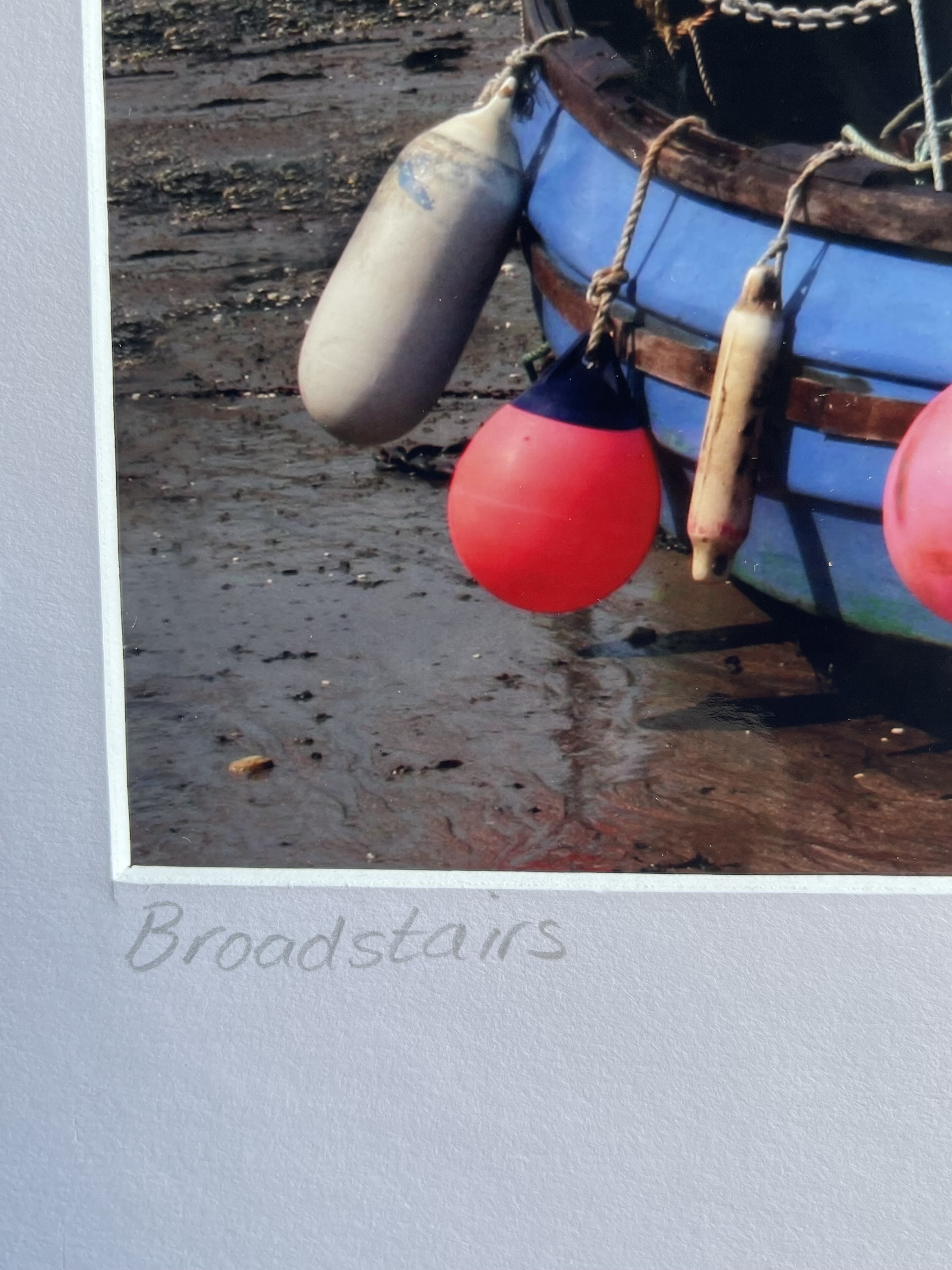 Broadstairs seafront blue boat. image 2