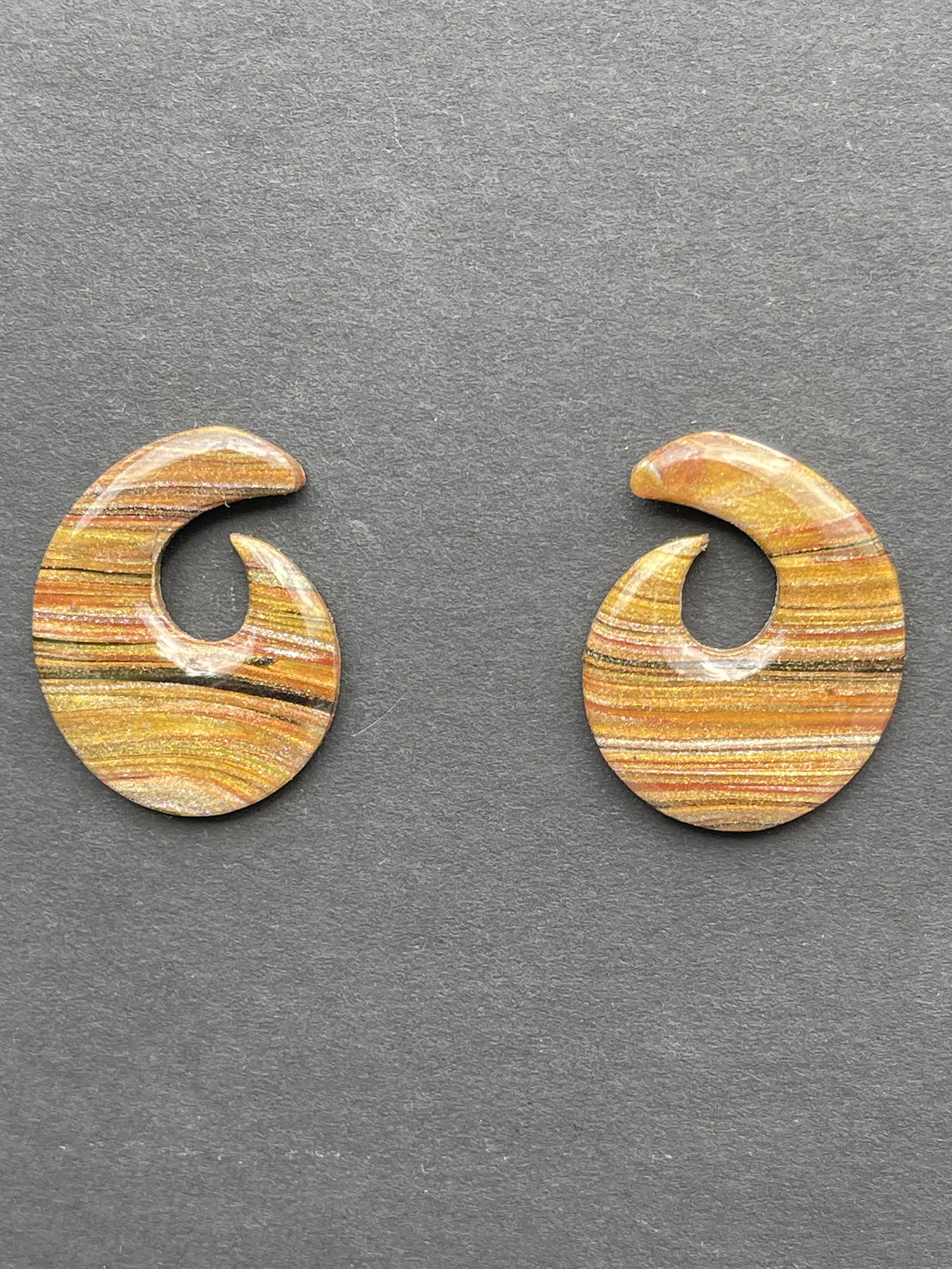 Golden Sunset Statement studs
