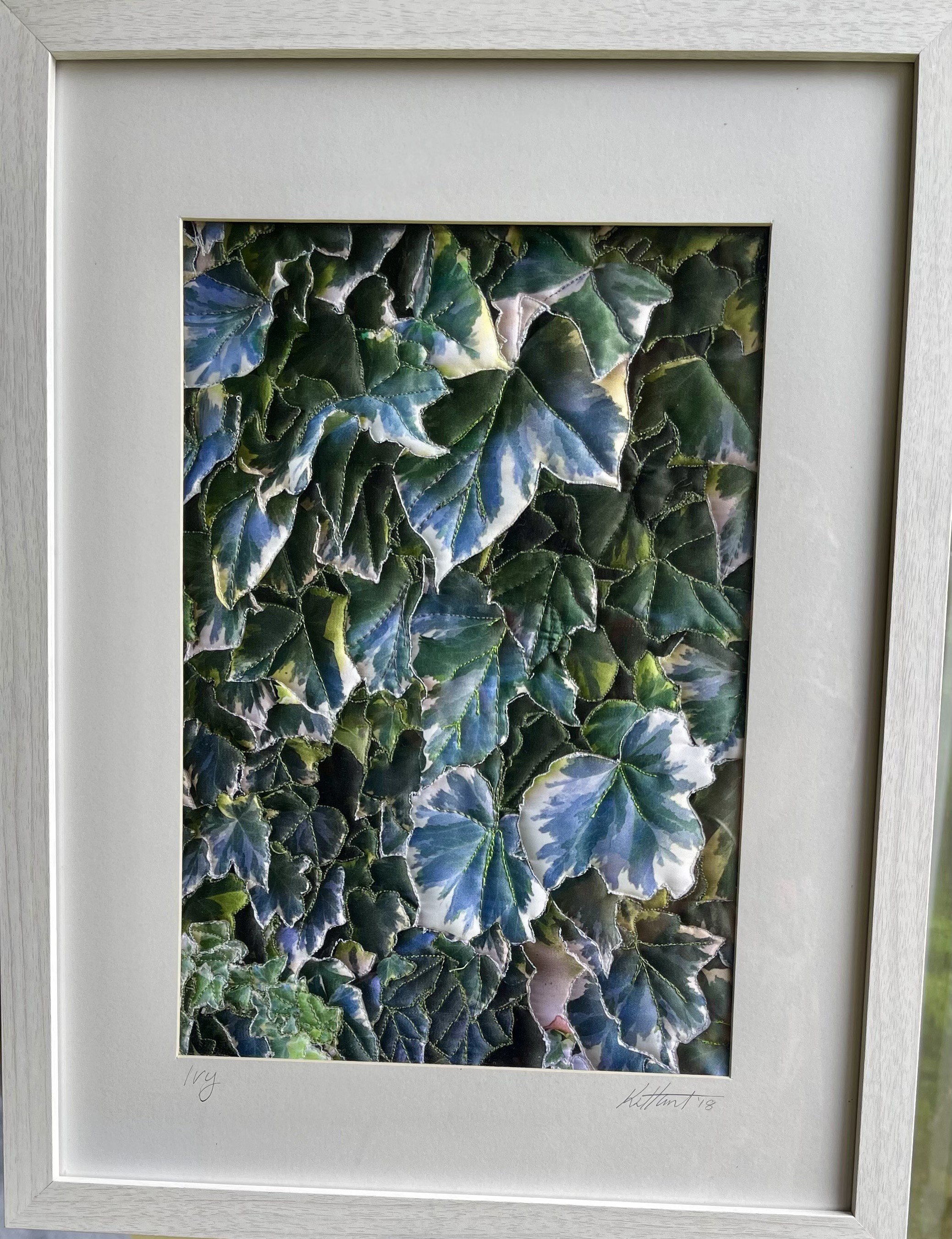 Ivy -Quilted Textile Art