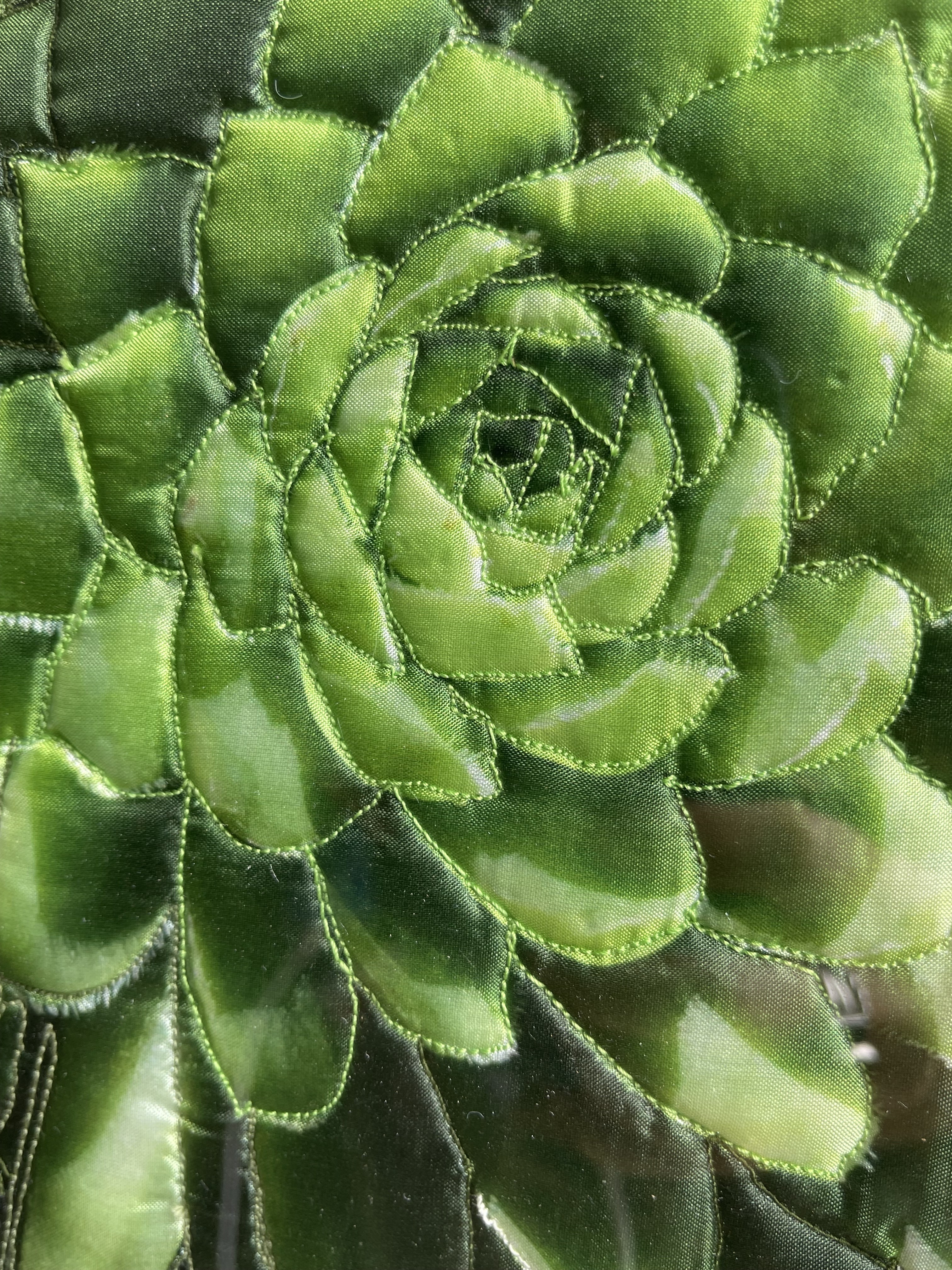 Succulents -Quilted Textile Art image 2